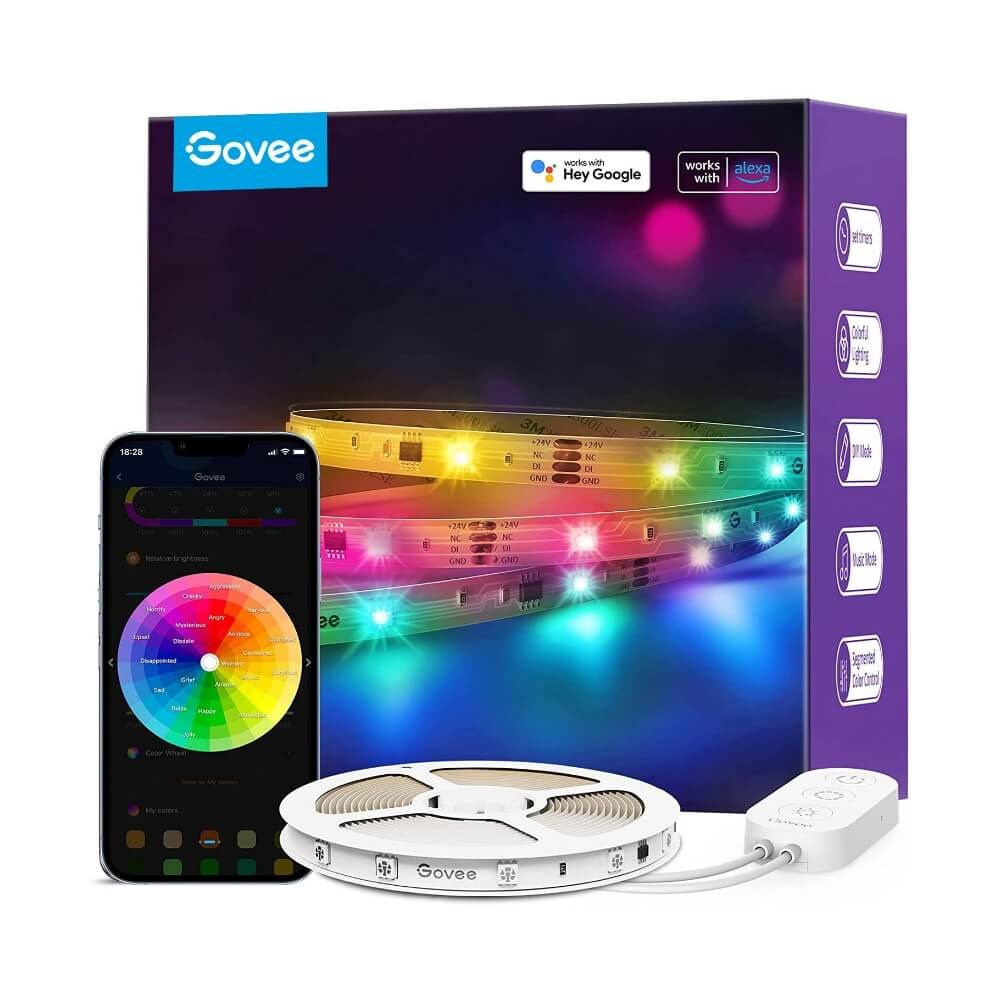 Govee RGBIC Basic Wi-Fi + Bluetooth LED Şerit Işıklar (10 M)