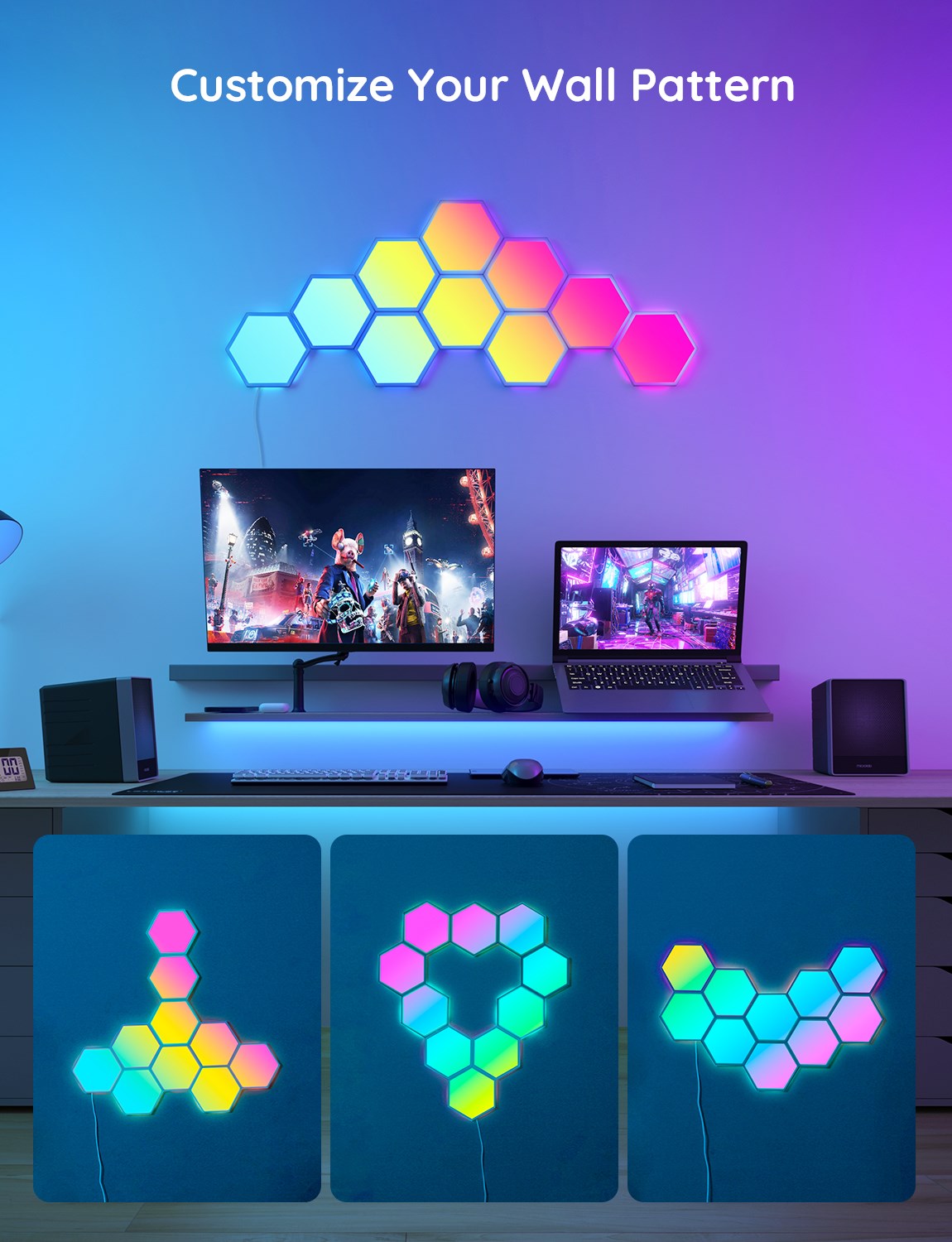 Govee Glide Hexa Light Panels Altıgen Işıklı Paneller